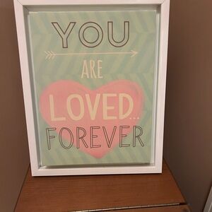 Target Mint and Pink Heart Art Poster